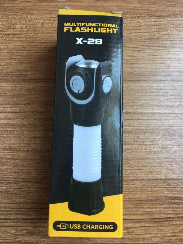 Powermaster X-28 Mıknatıslı Çok Fonksiyonlu Usb Şarjlı El Feneri