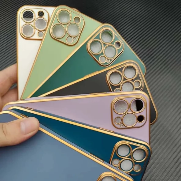 iPhone 12 Pro Max Kılıf Luxury Seri Kamera Korumalı Silikon Kapak - 4