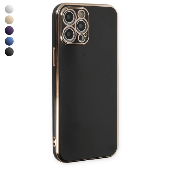 iPhone 12 Pro Max Kılıf Luxury Seri Kamera Korumalı Silikon Kapak