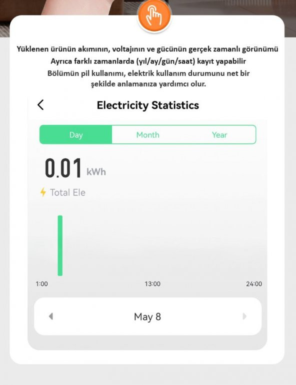TOMZN Akıllı Sigorta, Zaman Rölesi, WiFi Özellikli Telefondan Yönetilebilir, Dahili Enerji Ölçer 63A - 7
