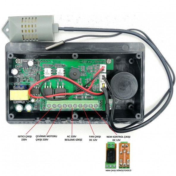 YATE10 ZFX-W9005-V3 220Volt Kuluçka Kontrolörü (Isı-Nem-Çevirme-Fan) - 6