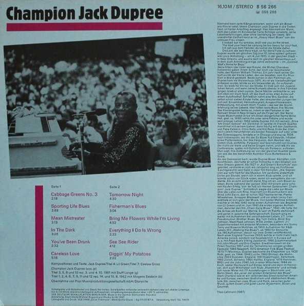 Champion Jack Dupree – blues plak  alithestereo
