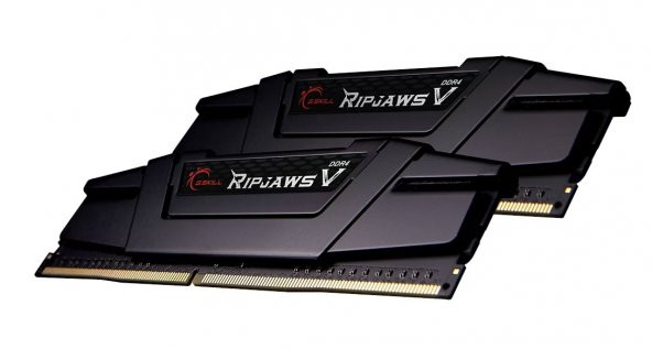 GSKILL  RipjawsV Siyah DDR4-3600Mhz CL18 64GB 2X32GB DUAL 18-22-22-42 1.35V - 1