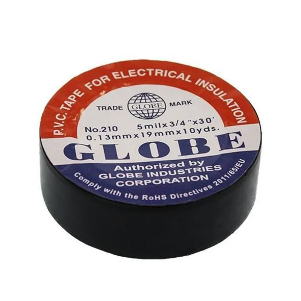GLOBE 0.13MMX19 MM SİYAH İZOLE BANT (10LU PAKET) - 5