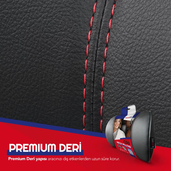 Otom Car Neck Pillow  Siyah-Kırmızı - 6