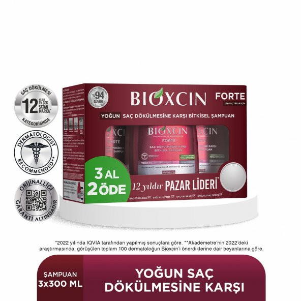 Bioxcin Forte Şampuan 3lü Set 2 Adet