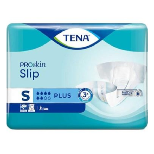 Tena Proskin Slip Plus 6 Damla Bel Bantlı Küçük Boy (S) Hasta Bezi 30'lu 2 Paket