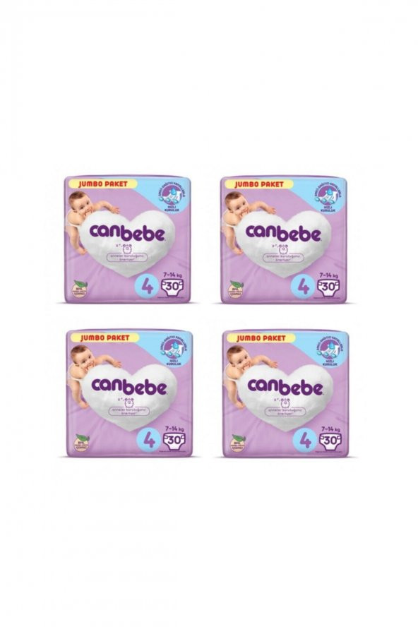 CANBEBE COMFORT DRY NO:4 30 ADET KILO 7-18  4 PAKET