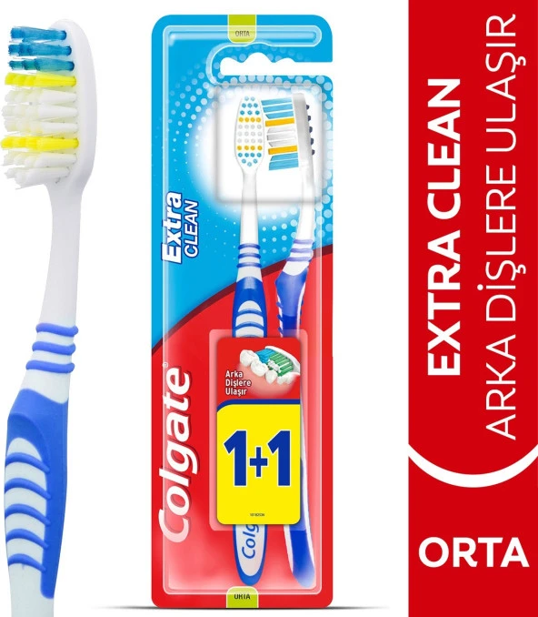 Colgate Extra Clean Diş Fırçası 1+1