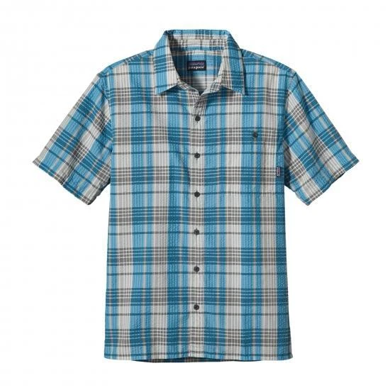Patagonia Men's Puckerware® Shirt Gömlek  Mavi-Beyaz XXL - 12