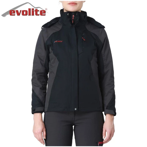 Evolite Diva Bayan 3in1 Gri/Siyah Mont  L