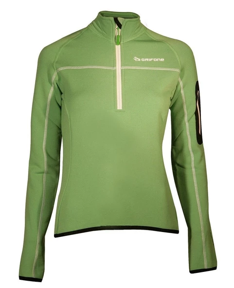Grifone Elna Shirt Yarım Fermuarlı Polar Sweat Yeşil-Siyah XL - 12