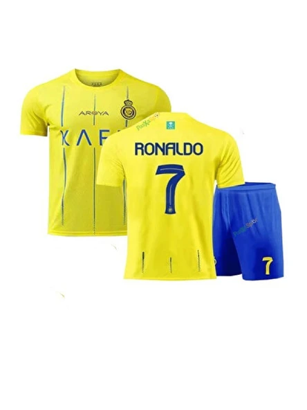 Al Nassr Fc A01078 Ronaldo Çocuk Dış Saha Futbol Forması 2023/2024