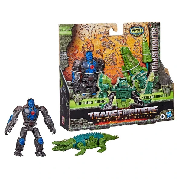 Transformers Rise Of The Beasts İkili Figür Optimus Primal & Skullcruncher