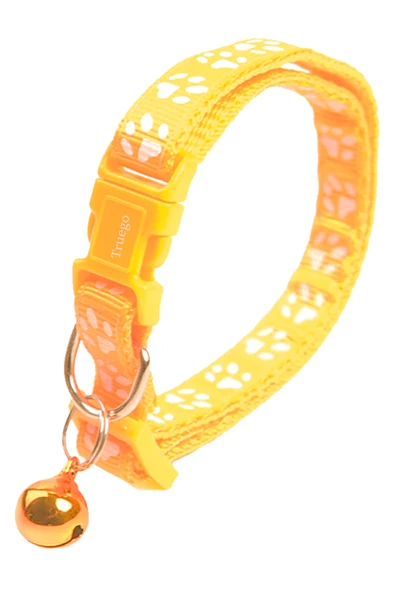 Pati Desen Kedi ve Köpek Boyun Tasması - Sarı - 3