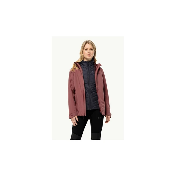 Jack Wolfskin 1115611-2191 Glaabach 3IN1 Jkt W Kadın Outdoor Mont - 2