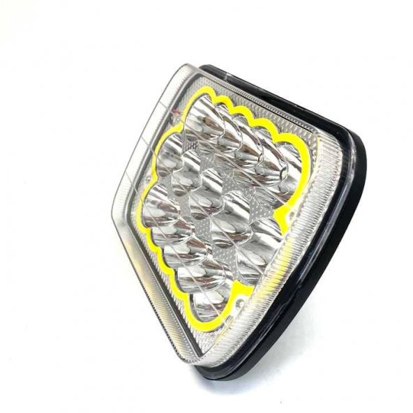 Offroad 7 inç  15 Led Turuncu Beyaz Çalışma Lambası Dikdörtgen - 4