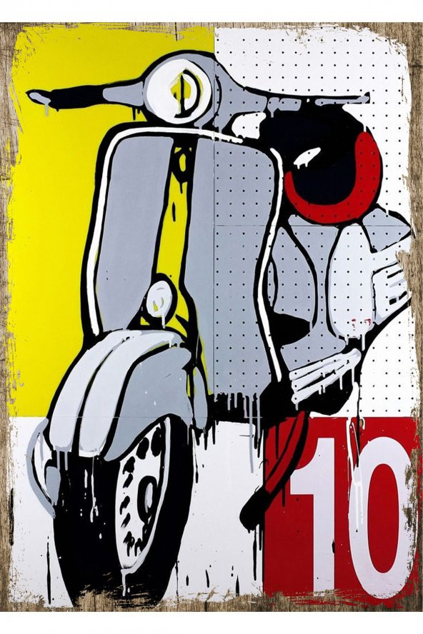 Bedeko Vespa Motosiklet Tablo 35 cm x 50 cm