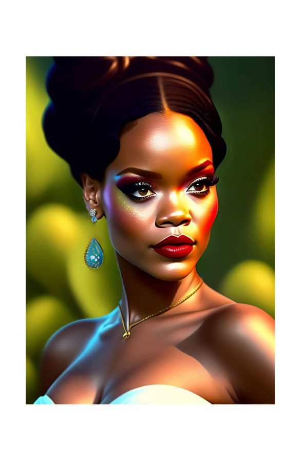 Bedeko Rihanna Temalı Tablo 25 cm x 35 cm