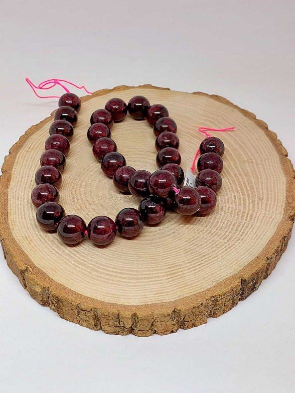 Lal (Garnet – Granat ) Taşı Dizi 12mm ürün görseli 1