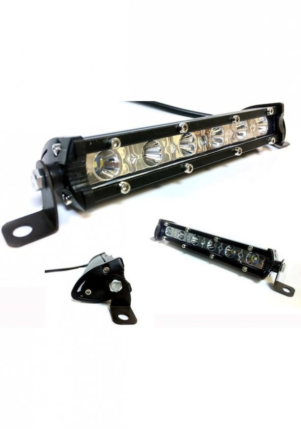 Ultra Slim 18w 6 Sıra Led Off Road Lambası Beyaz Yüksek Işık Gücü - 4