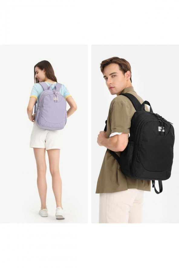 Bagacar Smart Bag 3199 Okul ve Günlük Laptop Bölmeli Sırt Çantası Mor - 5