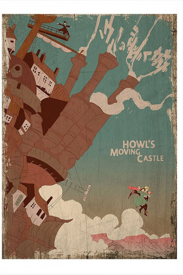 Bedeko HowlS Moving Castle Model Mdf Tablo 50 cm X 70 cm