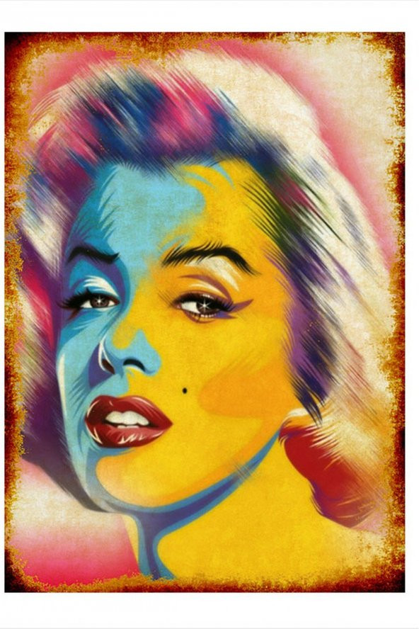 Bedeko Marilyn Monroe Tasarım Ahşap Tablo 50 cm X 70 cm