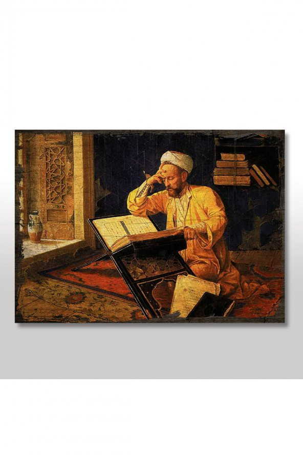 Bedeko Ahşap Tablo 50 cm X 70 cm Osman Hamdi Bey Eserleri Baskılı