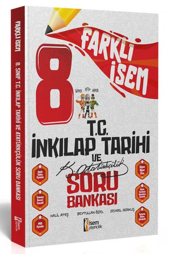 İsem 8. Sınıf İnkılap Tarihi Farklı İsem Soru Bankası