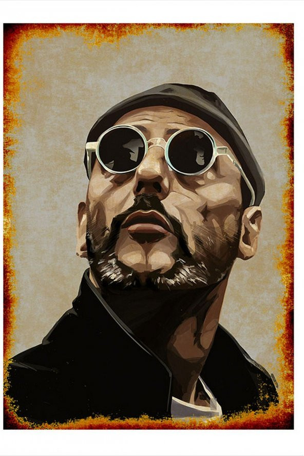 Bedeko Ahşap Tablo 25 cm x 35 cm  Jean Reno  Leon