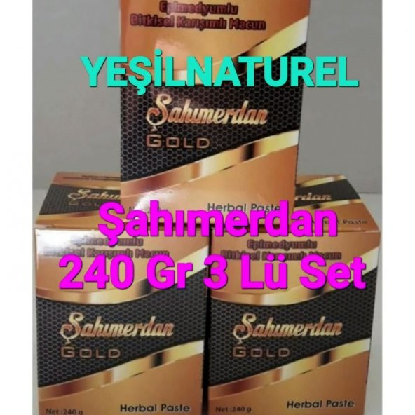 Şahımerdan gold Ballı Bitkisel Macun 240 Gr.Gr.3 lü Set