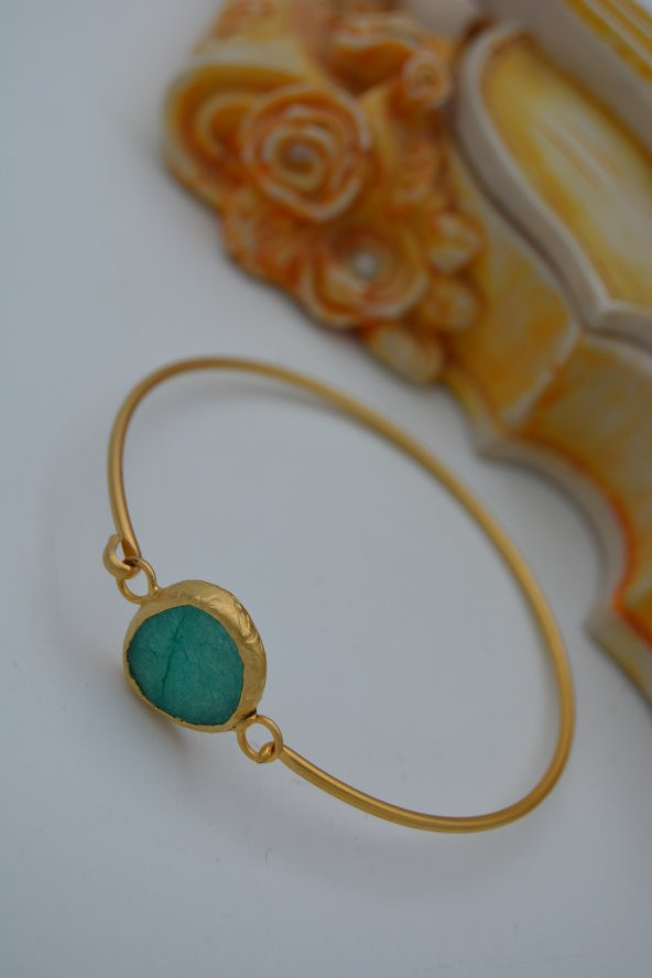 STONEAGE MAVİ KUVARS TAŞLI 22K ALTIN BİLEKLİK ürün görseli