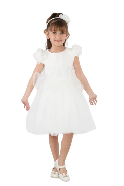 ÇocukyoluKids Kolu Gül Detaylı Abiye Elbise A1111111112004 - 5