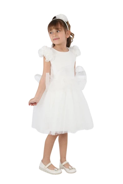 ÇocukyoluKids Kolu Gül Detaylı Abiye Elbise A1111111112004 - 7