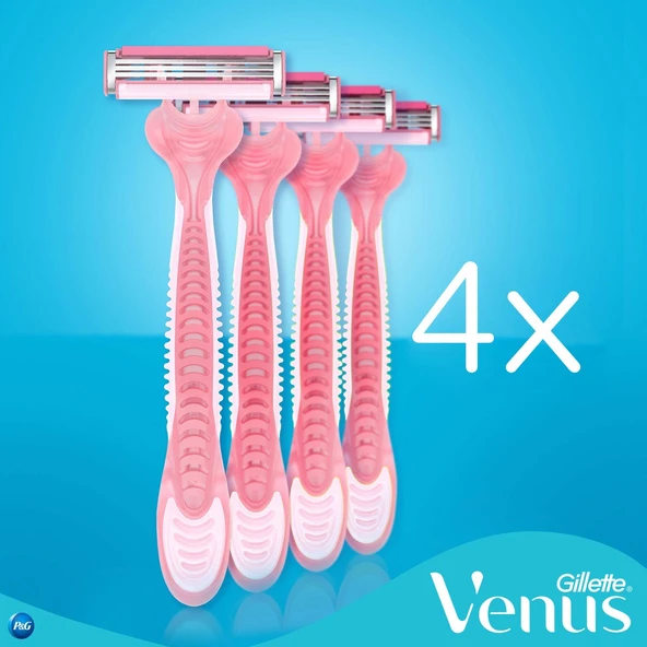 Gillette Simply Venus 3 Basic Tıraş Makinesi 4lü - 5