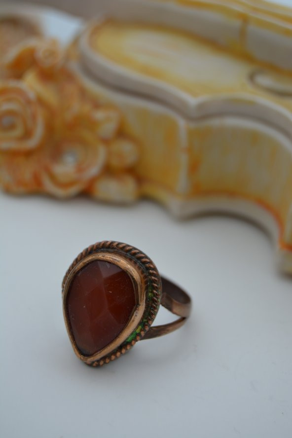 STONEAGE AKİK DOĞALTAŞLI EL SIVAMASI YÜZÜK