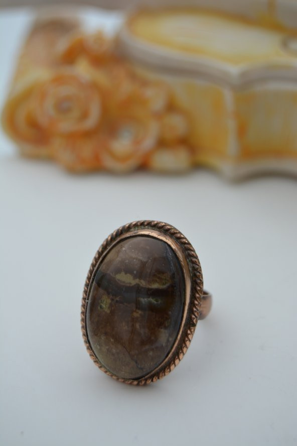 STONEAGE KAPLANGÖZÜ DOĞALTAŞLI EL SIVAMASI YÜZÜK ürün görseli