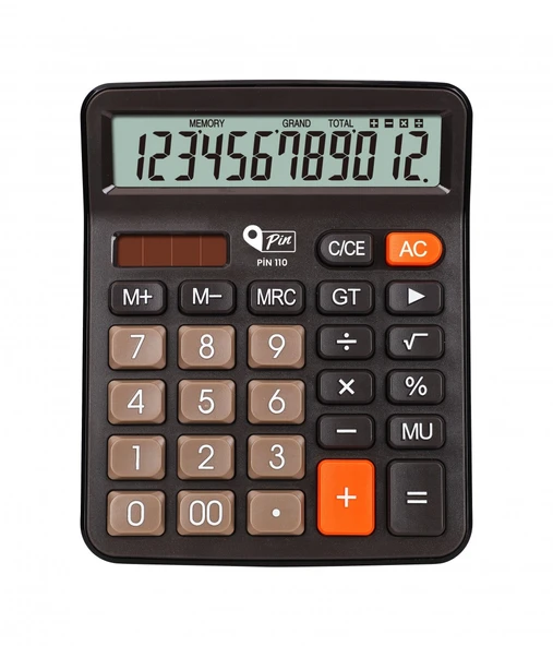 Pin Hesap Makinası Masaüstü 12 Hane/ Pin.110 ürün görseli 1