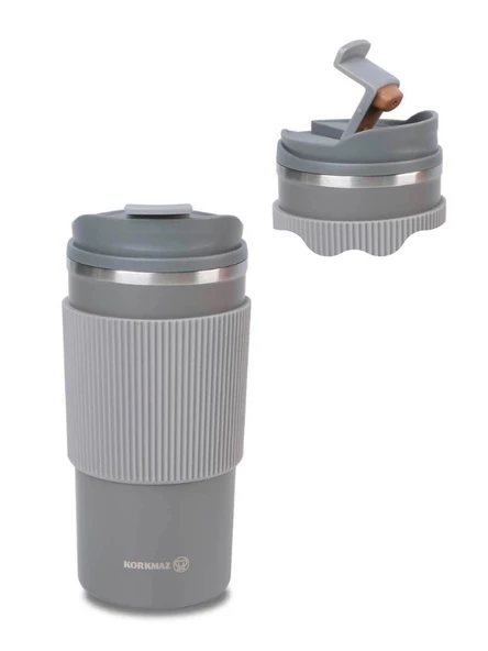 Korkmaz Freedom Plus Gri Kahve Bardağı A5539-2