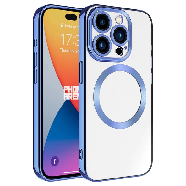 iPhone 15 Pro Max Kılıf Magsafe Wireless Şarj Özellikli Setro Silikon Kılıf - Resim 3