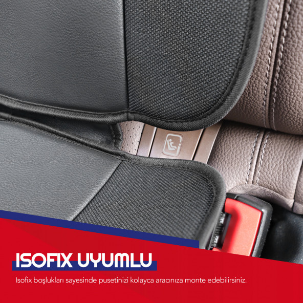 Otom Duo Yüksek Kalite Isofix Uyumlu Oto Koltuk Arkası ve Puset Altı Koruyucu Oto Minder Seti - 3