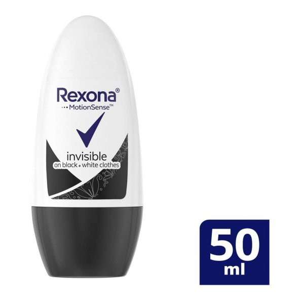 Rexona Women Invisible Black & White Roll-On Deodorant 50ML