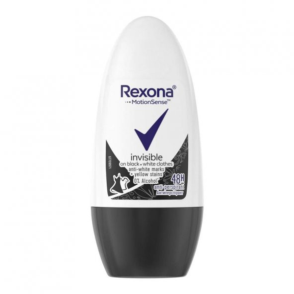 Rexona Women Invisible Black & White Roll-On Deodorant 50ML - 2