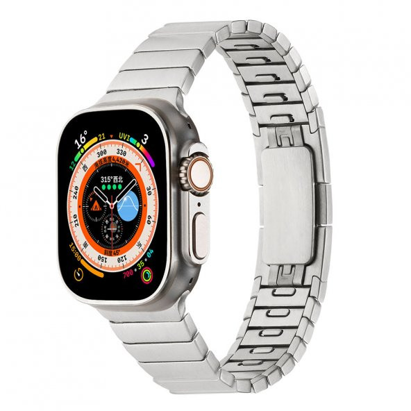 Apple Watch 7 41mm Kordon Titanyum Metal Kordon 82