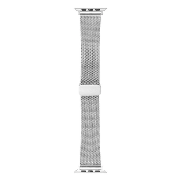 Apple Watch 44mm Kordon Klipsli Metal Hasır Kordon 85 - 9