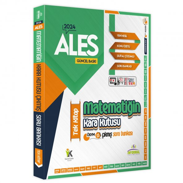 ALES Matematik Kara Kutu TEK KİTAP Dijital Çözümlü Konu Özetli ÖSYM Çıkmış Soru Bankası - 2