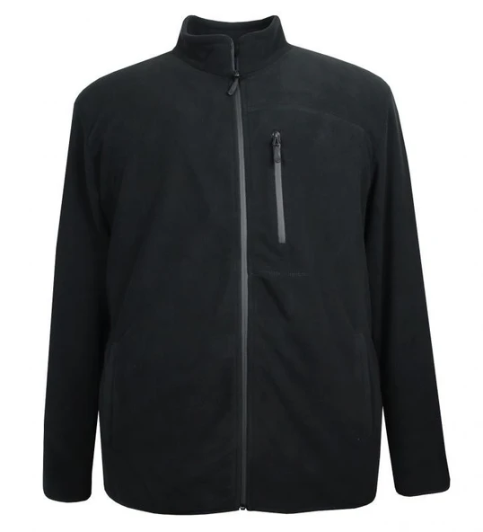 Büyük Beden Fermuarlı Polar Sweatshirt Gri - 2