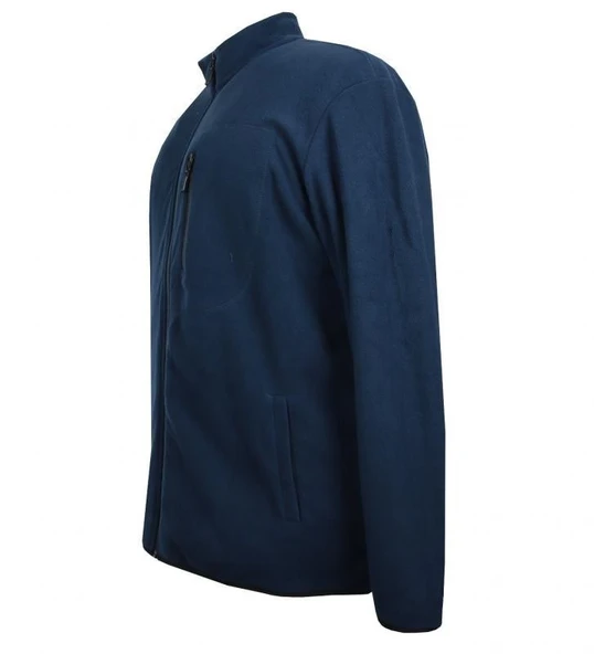 Büyük Beden Fermuarlı Polar Sweatshirt Gri - 8