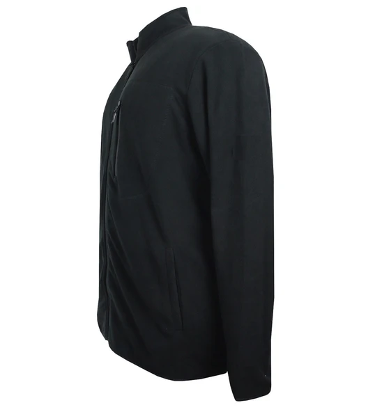 Büyük Beden Fermuarlı Polar Sweatshirt Gri - 6